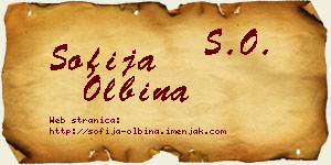 Sofija Olbina vizit kartica